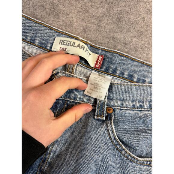 Vintage Y2K Levis 505 Red Tab Jeans Mens 36x30 Straight Regular Fit Streetwear - Picture 5 of 9